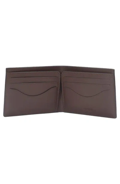 Vince Suede Bifold Wallet In Brown