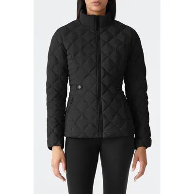 Mackage Vik Diamond Quilted Recycled Down Jacket In Black