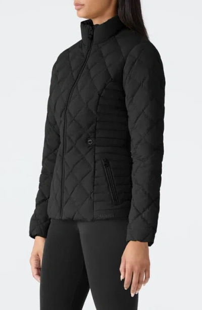 Mackage Vik Diamond Quilted Recycled Down Jacket In Black