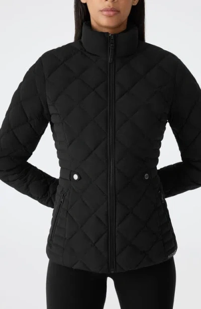Mackage Vik Diamond Quilted Recycled Down Jacket In Black