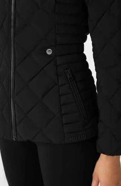 Mackage Vik Diamond Quilted Recycled Down Jacket In Black