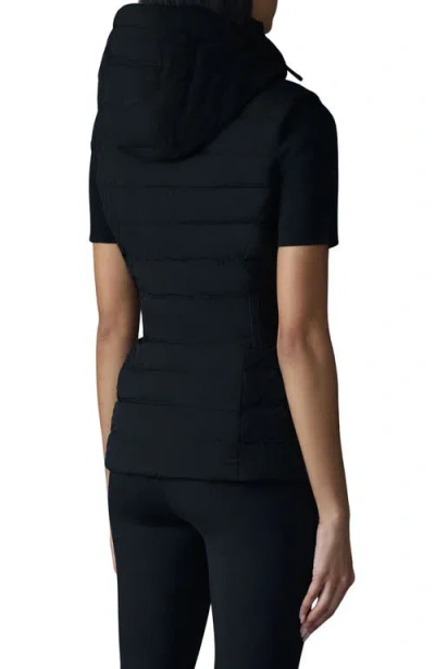 Mackage Hoshi Hooded Quilted Down Vest In Animal Print