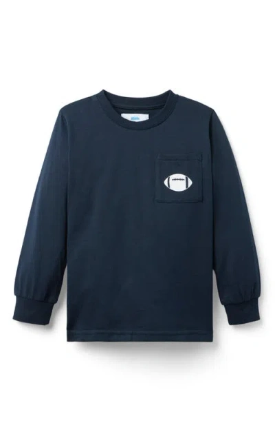 Little Paper Kids Football Long Sleeve Pocket Tee In Multi