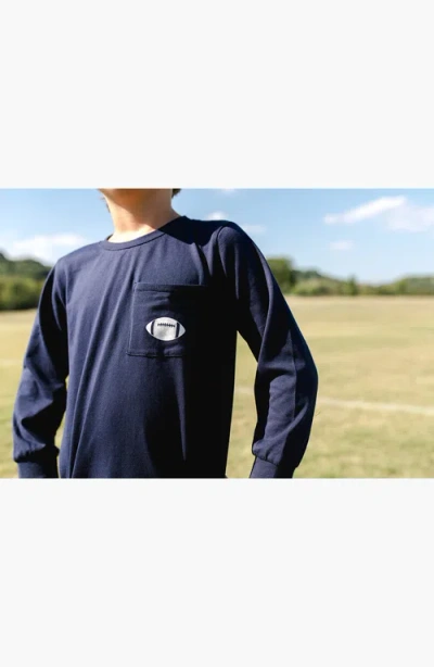Little Paper Kids Football Long Sleeve Pocket Tee In Multi