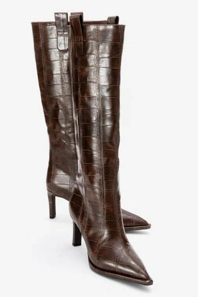 Prologue Shoes Lunelle Stiletto Knee High Boot In Multi