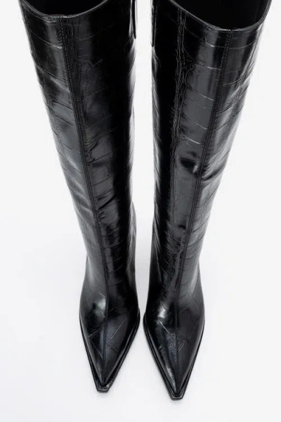 Prologue Shoes Lunelle Stiletto Knee High Boot In Black