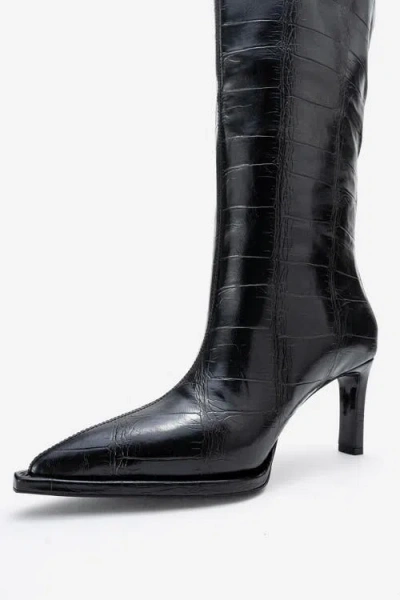 Prologue Shoes Lunelle Stiletto Knee High Boot In Black