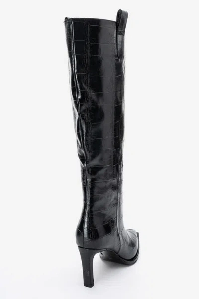 Prologue Shoes Lunelle Stiletto Knee High Boot In Black