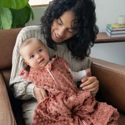 Halo Plush Dots Velboa 1.5 Tog Sleepsack Wearable Blanket In Brown