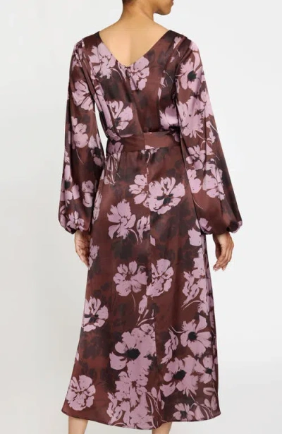 Santorelli Parker Fit And Flare Midi Dress In Brown