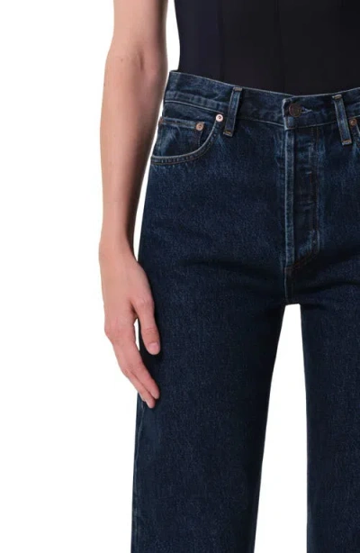 Agolde Harper Mid Rise Relaxed Straight Jeans In Reissue In Blue