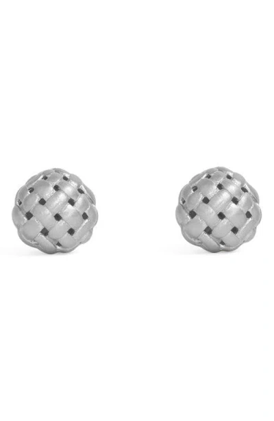 Dean Davidson Weave Ball Stud Earrings In Metallic