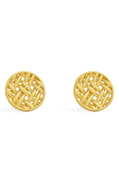 Dean Davidson Cinta Woven Stud Earrings In Gold
