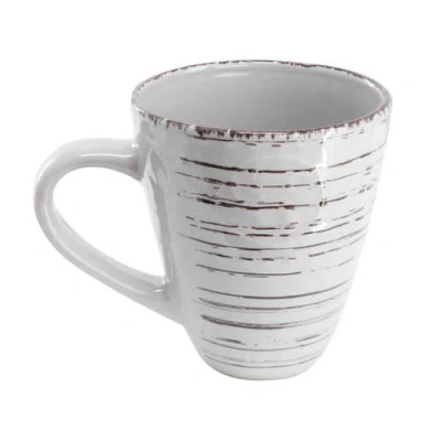 Elama Malibu Calcite 16-piece Dinnerware Set In Gray