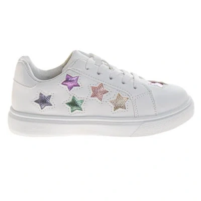 Kensie Girl Lace-up Stars Casual Sneakers In Multi