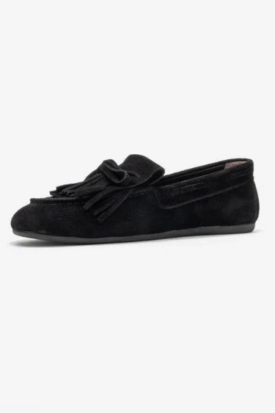 Forever & Always Shoes Axeli Leather Tassel Loafer In Black