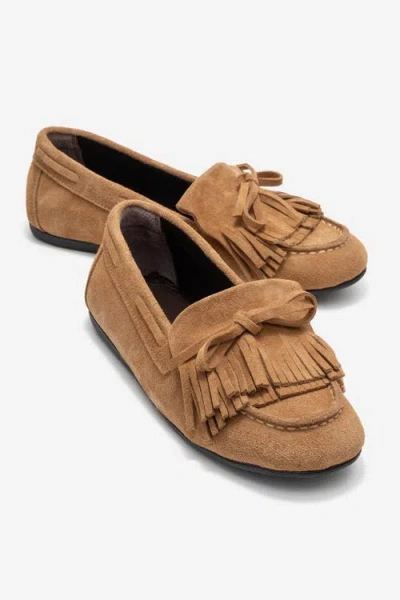 Forever & Always Shoes Axeli Leather Tassel Loafer In Brown