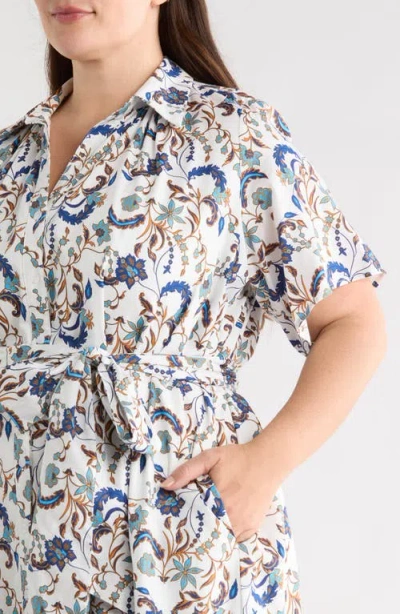 Sugarlips Ralston Floral Cotton Maxi Shirtdress In Multi