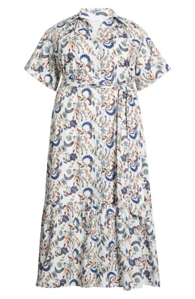 Sugarlips Ralston Floral Cotton Maxi Shirtdress In Multi
