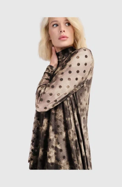 Alembika Rune Mesh Hi-lo Tunic In Brown