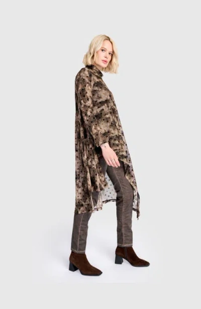 Alembika Rune Mesh Hi-lo Tunic In Brown