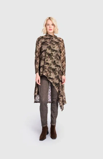 Alembika Rune Mesh Hi-lo Tunic In Brown