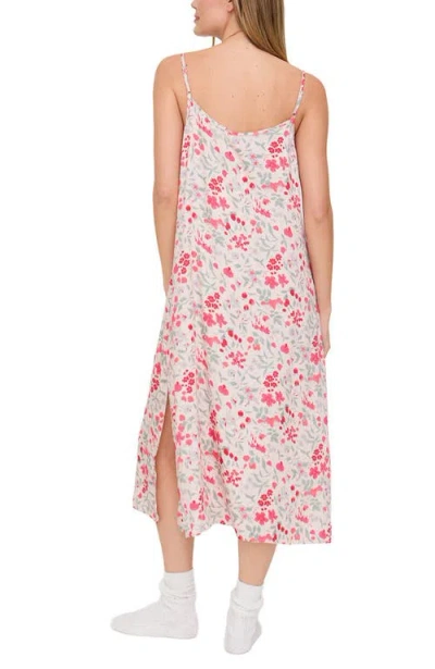 Lily And Lionel London Rosie V-neck Patchwork Print Slip Nightgown In Multi