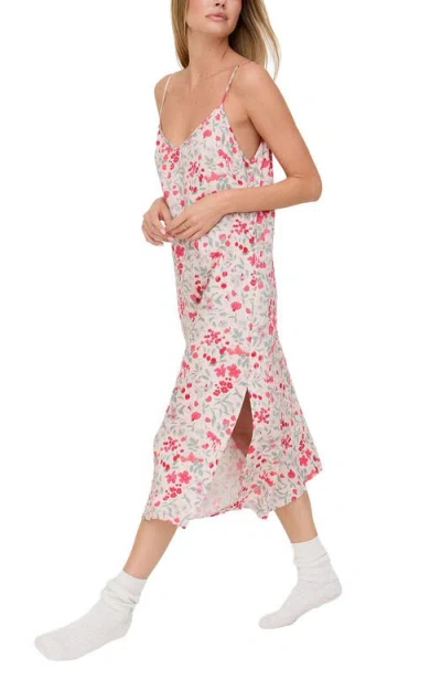 Lily And Lionel London Rosie V-neck Patchwork Print Slip Nightgown In Multi