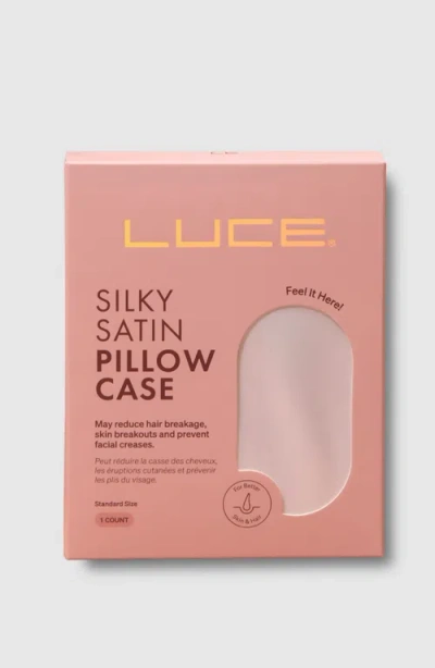 Luce Beauty Silky Satin Pillow Case 2 Pieces In White