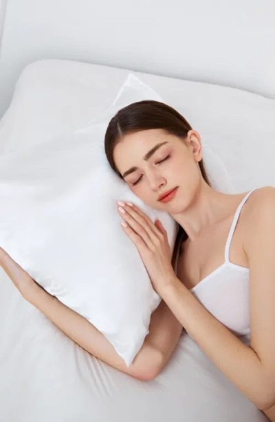 Luce Beauty Silky Satin Pillow Case 2 Pieces In White