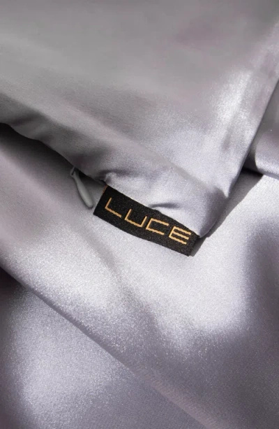 Luce Beauty Silky Satin Pillow Case 2 Pieces In Gray