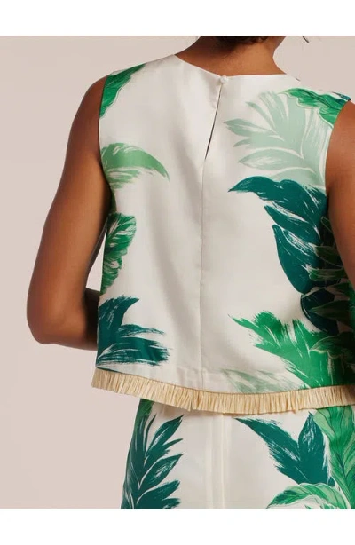 Tori Richard Leaves On The Side Veronica Top In Green