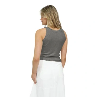 Belle & Bloom Last Time Ribbed Tank Top In Gray