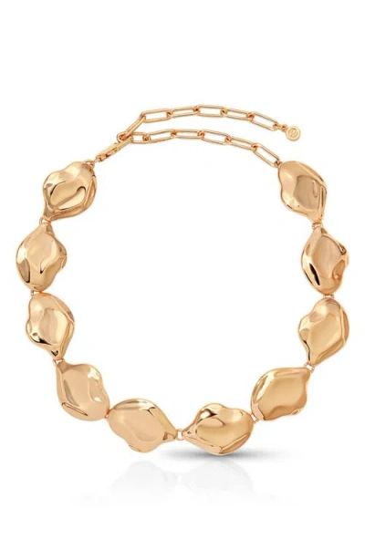 Ettika Liquid Luxe Statement Choker Necklaces In Brown