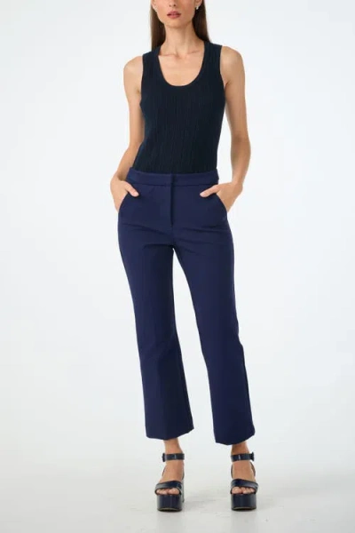 Trina Turk Gibraltar Scoop Neck Knit Tank In Blue