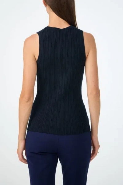 Trina Turk Gibraltar Scoop Neck Knit Tank In Blue