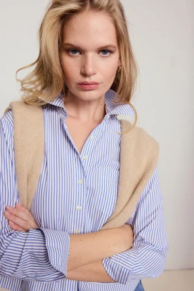 The Shirt By Rochelle Behrens The Long Sleeve Boxy Crop Shirt In Animal Print