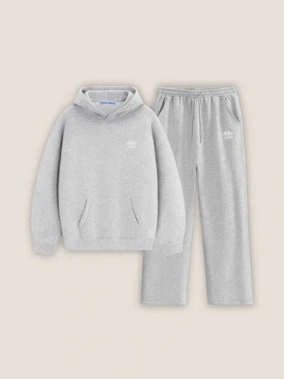 Aelfric Eden Cloud Essential Fleece Pullover Hoodie Set In Gray