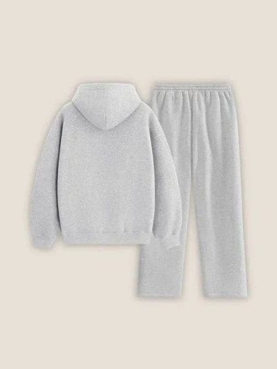 Aelfric Eden Cloud Essential Fleece Pullover Hoodie Set In Gray