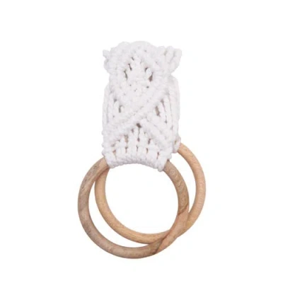 Carol & Frank White Kitchen Towel Holder In White