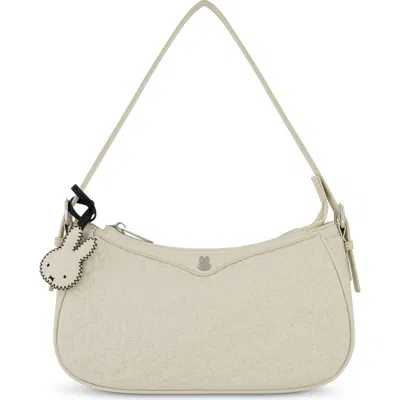 Daniele Nicole Miffy Quilted Pu Shoulder Bag With Charm In Neutral