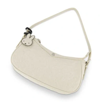 Daniele Nicole Miffy Quilted Pu Shoulder Bag With Charm In Neutral