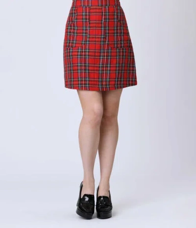 Smak Parlour A-line Mini Skirt In Red