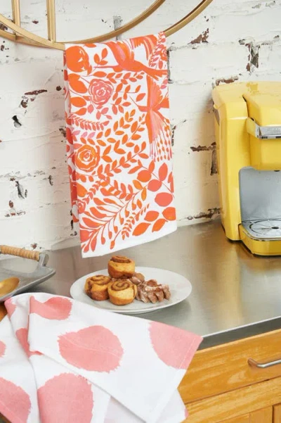 Carol & Frank Hibiscus Dot Towel In Multi