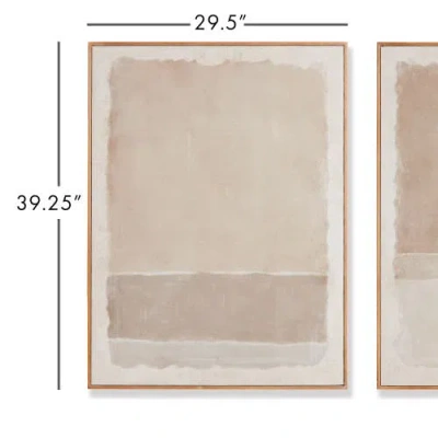 Napa Home & Garden 29.5"w X 1.5"d X 39.25"h Composition In Taupe Giclees Framed Wall Art Set Of 2 In Brown