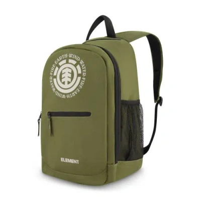 Element Backpack Classic Logo School And Travel Bag With Laptop Sleeve In Green