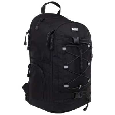 Element Ripstop Backpack- Durable Outdoor And School Bag With Skate Straps And Multiple Compartments In Black
