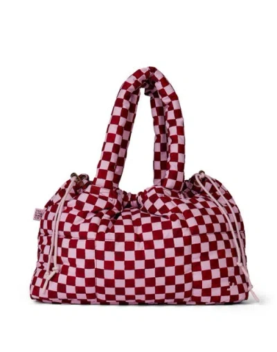 The Somewhere Co. The Somewhere Co Crimson Haze Marshmallow Midi Tote Bag