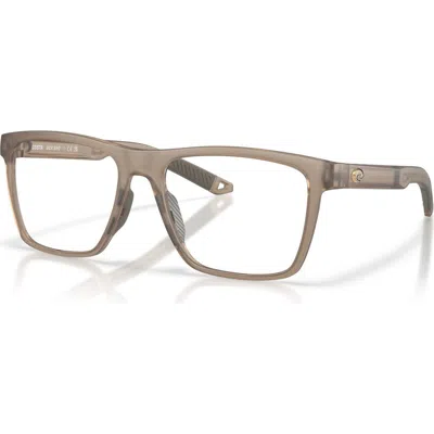 Costa 54mm Rectangle Optical Glasses In Brown