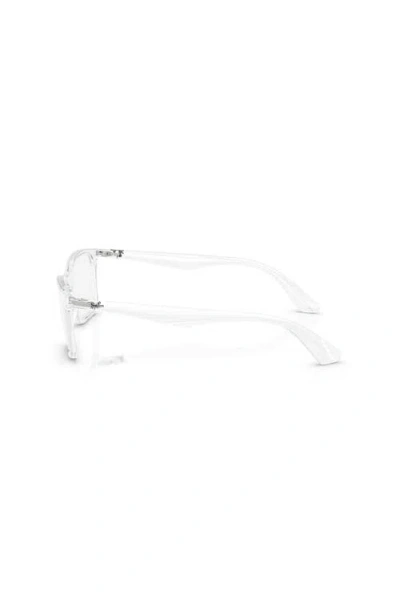 Ray Ban Ray-ban 54mm Square Optical Glasses In Transparent